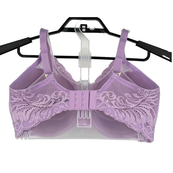 Natori bra 741299 Feathers full figure underwire purple size 34DD 34E - Picture 5 of 9